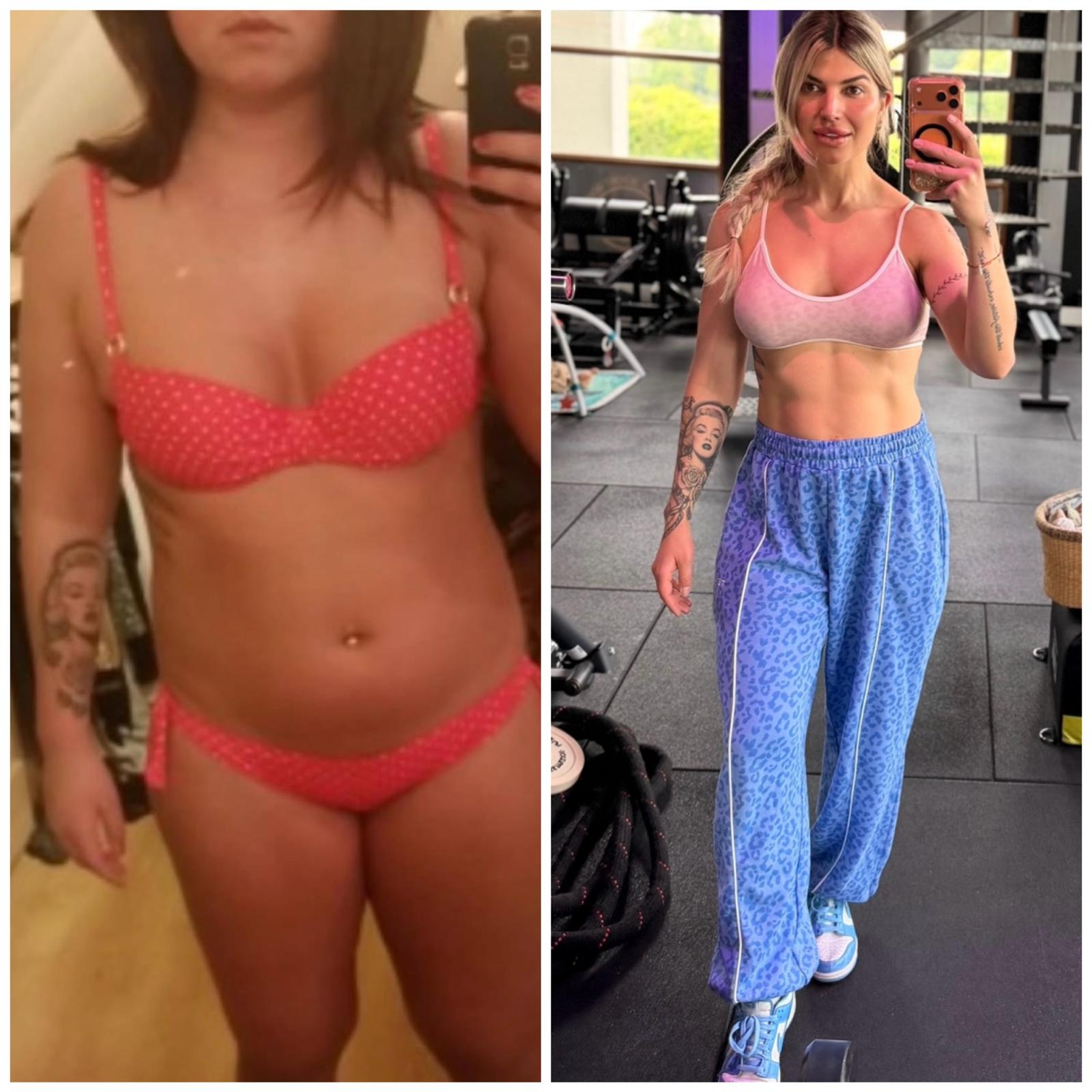 Melissa voor en na, het verschil dat trainen en goed eten maakten